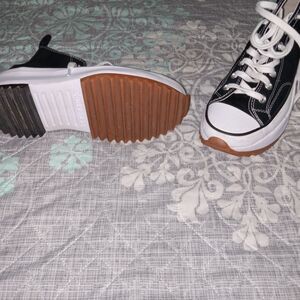 Converse Women's Black and White Platform Sneakers